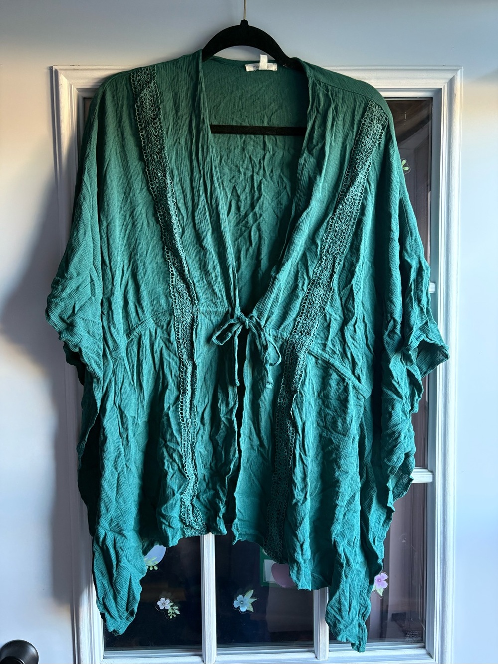 Maurices Teal Open-Front Kimono Cardigan